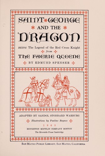 Edmund Spenser: Saint George and the dragon;