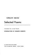 Czesław Miłosz: Selected poems (1973, Seabury Press)