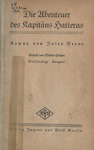 Jules Verne: Die Abenteuer des Kapitäns Hatteras (German language, 1900, Jugend)