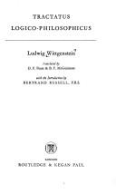 Ludwig Wittgenstein: Tractatus logico-philosophicus (1975, Routledge and Kegan Paul)