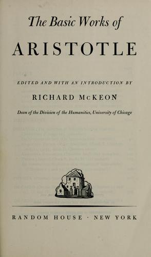 The basic works of Aristotle (1941, Random House)