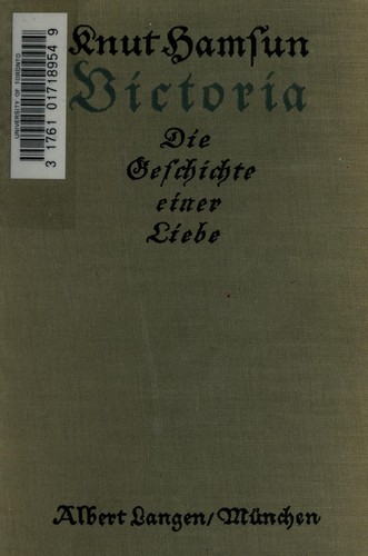 Victoria (German language, 1921, Albert Langen)