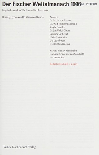 n/a: Der Fischer-Weltalmanach (German language, 1995, Fischer)