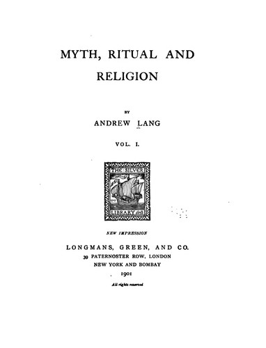 Myth, ritual & religion (2005, Cosimo Classics)