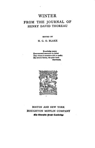 Henry David Thoreau: The Maine Woods (1887, Houghton, Mifflin)