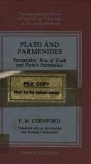 Plato, Francis MacDonald Cornford: Plato and Parmenides (International Library of Psychology) (Hardcover, 1964, Routledge Kegan & Paul)