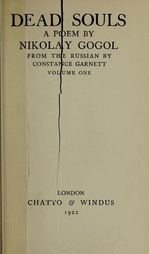 Nicolas Gogol: Dead souls (1922, Chatto & Windus)