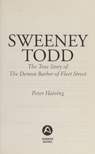 Sweeney Todd (2007, Robson Books)