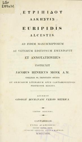 Euripides: Alcestis (Ancient Greek language, 1818, Typ. Acad.)