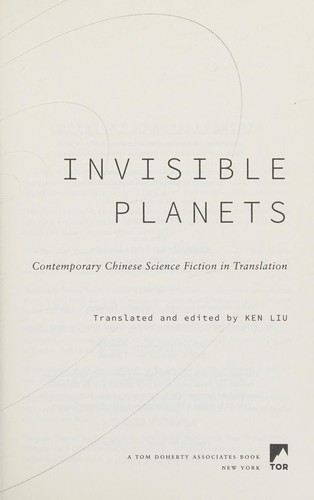 Invisible Planets (Hardcover, 2016, Tor Books)