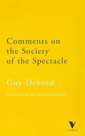 Comments on the Society of the Spectacle (Paperback, 1998, Verso)
