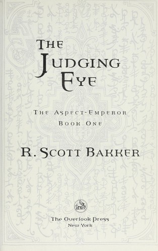 The judging eye (2009, Overlook Press)