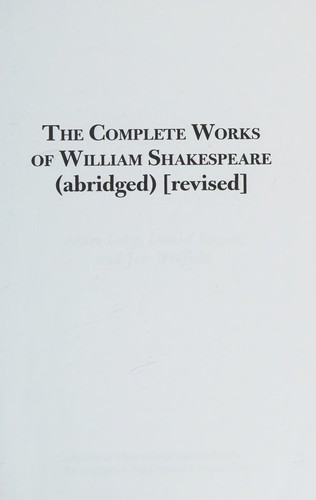 The complete works of William Shakespeare (2011, Applause Theatre and Cinema Books)