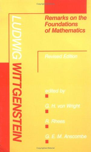Remarks on the foundations of mathematics (Paperback, 1994, MIT Press)