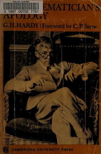 G. H. Hardy: A mathematician's apology (1967, Cambridge University Press)