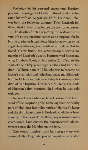 Dava Sobel: Longitude (1998, Harper Perennial)