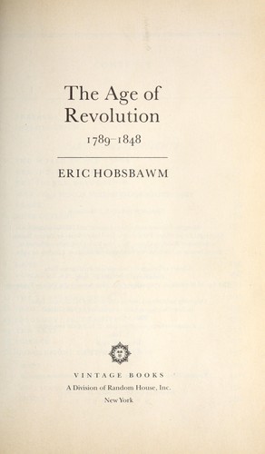 The age of revolution (1996, Vintage Books)