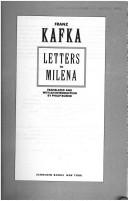 Letters to Milena (1990, Schocken Books)