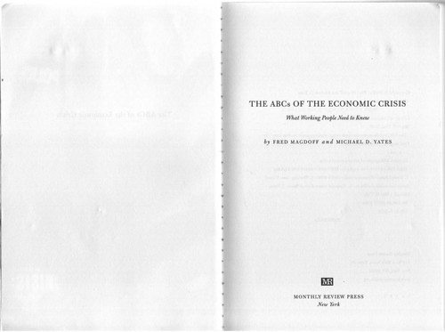 Fred Magdoff: The ABC's of the economic crisis (2009, Monthly Review Press)