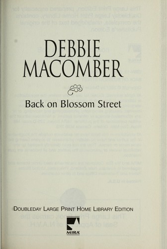 Debbie Macomber: Back on Blossom Street (2007, MIRA)