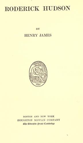 Henry James: Roderick Hudson. (1917, Houghton Mifflin)