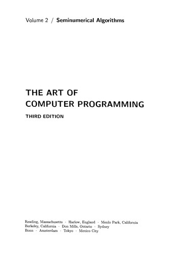 The  art of computer programming (1998)