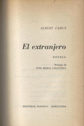 El extranjero (Hardcover, Spanish language, 1973, Planeta)