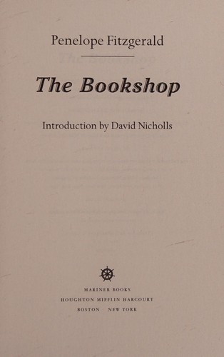 David Nicholls, Penelope Fitzgerald: Bookshop (2015, Houghton Mifflin Harcourt Publishing Company)