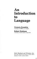 Victoria A. Fromkin: An introduction to language (1974, Holt, Rinehart and Winston)