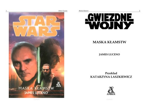 James Luceno: Maska kłamstw (Polish language, 2002, Amber)