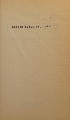 Per Olov Enquist: Kapten Nemos bibliotek (Swedish language, 1999, Pan Norstedt)