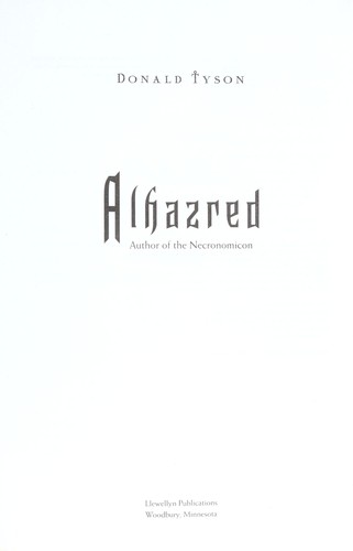 Alhazred (Paperback, 2006, Llewellyn Publications)