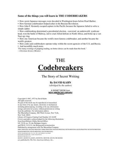 The codebreakers (1996, Scribner)
