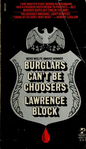 Burglars Can't Be Choosers (Paperback, 1983, Pocket)