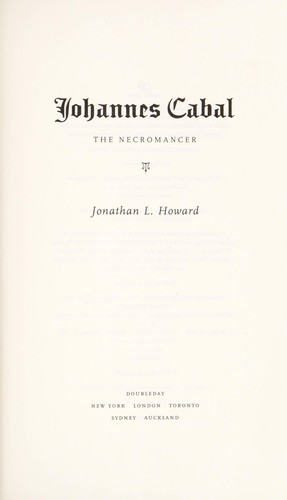 Johannes Cabal the necromancer (2008, Doubleday)