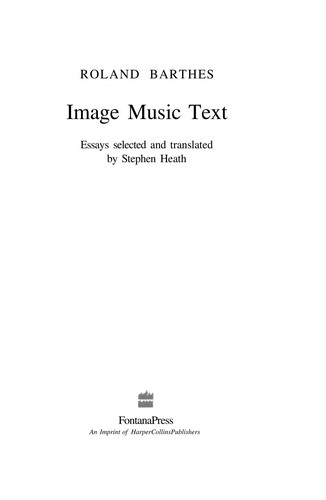 Image-Music-Text (Paperback, 1977, Fontana Paperbacks)