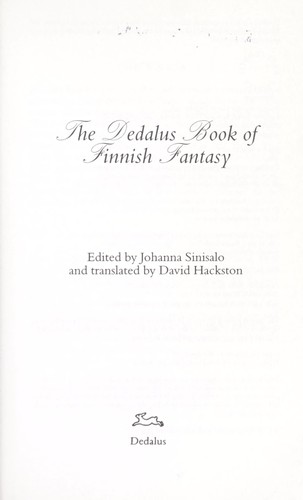 DEDALUS BOOK OF FINNISH FANTASY; ED. BY JOHANNA SINISALO. (Paperback, Undetermined language, 2006, DEDALUS LTD)