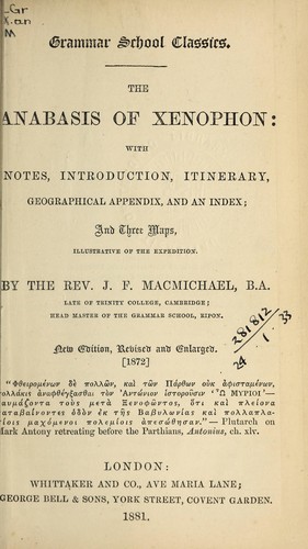 Xenophon: The Anabasis of Xenophon (1881, Whittaker)