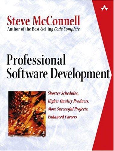 Steve McConnell: Professional software development (Paperback, 2004, Addison-Wesley)