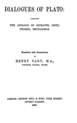 Dialogues of Plato (1888, George Bell & Sons)