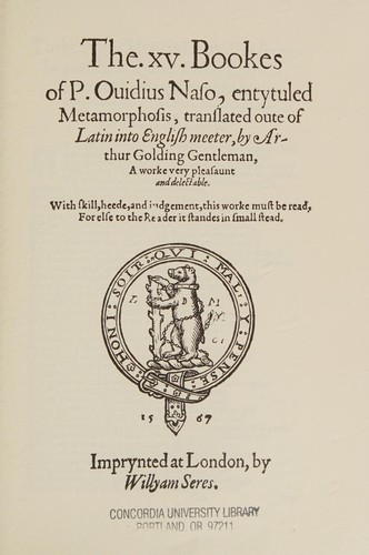 Publius Ovidius Naso (Hardcover, 1977, Walter J Johnson)
