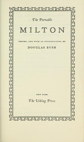 John Milton: The portable Milton (1949, Viking Press)