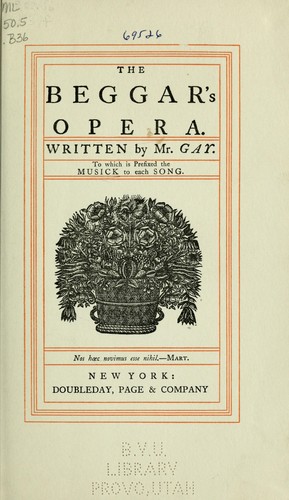 John Gay: The beggar's opera (1921, Doubleday, Page & company)