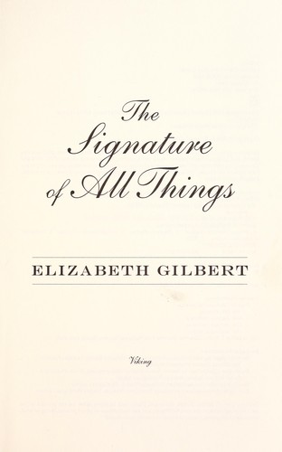 The signature of all things (2013)