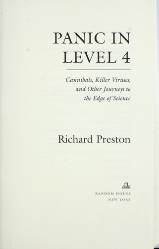 Panic in level 4 (2008, Random House)