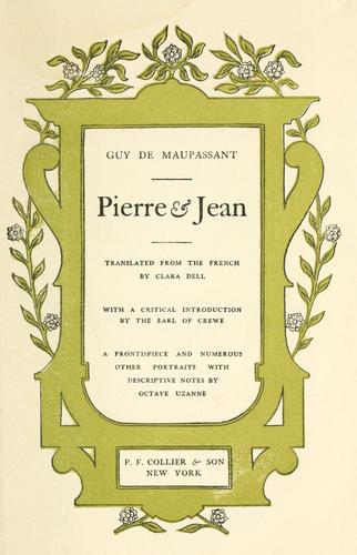Pierre and Jean (1902, D. Appleton & Co.)