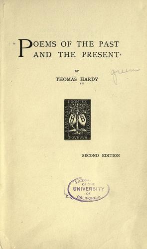 Thomas Hardy: Poems of the past and the present (1902, Harper & Brothers)