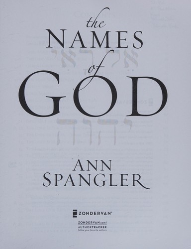 Ann Spangler: The names of God (2009, Zondervan)