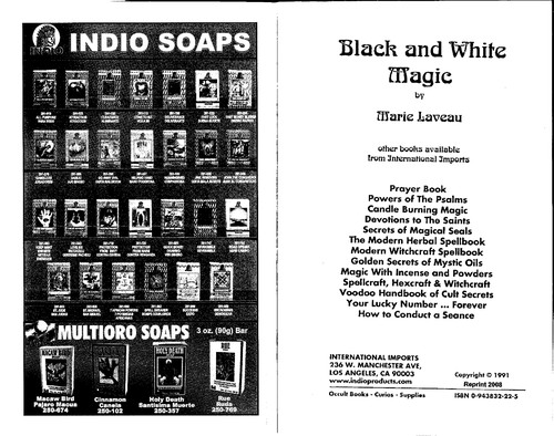 Anna Riva: Black & White Magic (Paperback, 1994, Intl Imports)