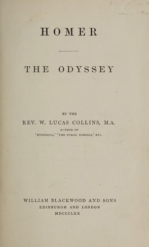 Homer: The Odyssey (1870, W. Blackwood and Sons)